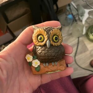 Charming Brown Owl Ceramic Figurine